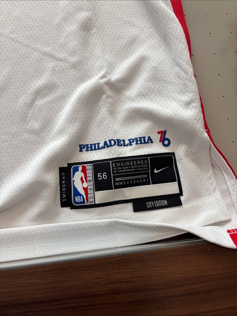 Nike Philadelphia 76ers City Edition Swingman Jersey White XXL DO9640-100 NBA - Picture 5 of 7